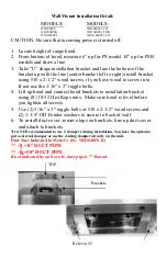 Preview for 3 page of Imperial Kitchen Ventilation WH2000 Installation Instructions & Warranty Information