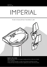 Preview for 1 page of Imperial Bracket Mounted Basin Installation Manual