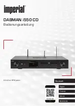 Предварительный просмотр 1 страницы Imperial DABMAN i550 CD Operating Instructions Manual