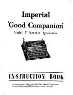 Preview for 1 page of Imperial Good Companion Model T Instruction Book