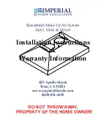 Предварительный просмотр 1 страницы Imperial MA7 Installation Instructions Manual