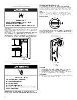 Предварительный просмотр 4 страницы Imperial W10454005A Use & Care Manual