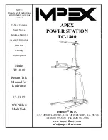 Preview for 1 page of Impex APEX TC-1800 Owner'S Manual