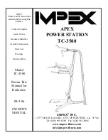 Preview for 1 page of Impex Apex TC-3500 Owner'S Manual