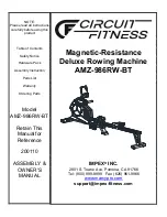 Impex Circuit Fitness AMZ-986RW-BT Owner'S Manual preview