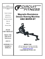 Предварительный просмотр 1 страницы Impex Circuit Fitness AMZ-986RW-BT Owner'S Manual