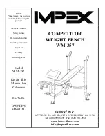 Impex COMPETITOR WM-357 Owner'S Manual preview