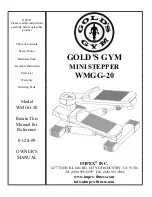 Preview for 1 page of Impex GOLD'S GYM WMGG-20 Owner'S Manual