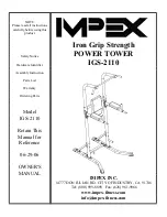 Impex Iron Grip Strength IGS-2110 Owner'S Manual preview