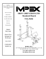 Impex IRON GRIP STRENGTH TSA-5682 Owner'S Manual preview