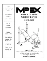 Impex Marcy Classic MCB-5693 Owner'S Manual preview