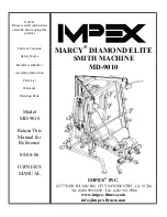 Preview for 1 page of Impex MARCY DIAMOND ELITE MD-9010G Owner'S Manual