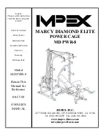 Impex MARCY DIAMOND ELITE MD PWR-8 Owner'S Manual preview