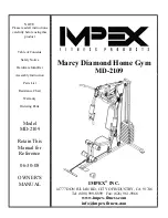 Impex Marcy Diamond MD-2109 Owner'S Manual preview