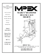 Предварительный просмотр 1 страницы Impex MARCY DIAMOND MD-8870 Owner'S Manual