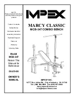 Preview for 1 page of Impex MARCY MCB-347 Owner'S Manual