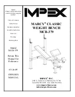 Impex MARCY MCB-379 Owner'S Manual preview