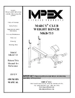 Impex MARCY MKB-733 Owner'S Manual preview