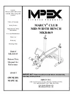 Preview for 1 page of Impex MARCY MKB-869 Owner'S Manual