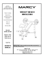 Preview for 1 page of Impex MARCY MWB-25980 Owner'S Manual