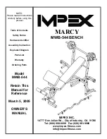 Impex MARCY MWB-544 Owner'S Manual preview