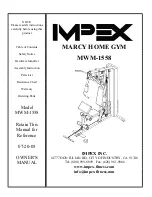 Preview for 1 page of Impex MARCY MWM-1558 Owner'S Manual