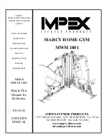 Предварительный просмотр 1 страницы Impex MARCY MWM 1801 Owner'S Manual