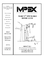 Impex MARCY MWM-1860 Owner'S Manual preview