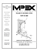 Preview for 1 page of Impex MARCY MWM 800 Owner'S Manual