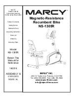 Предварительный просмотр 1 страницы Impex MARCY NS-1305R Owner'S Manual