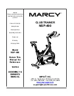 Preview for 1 page of Impex MARCY NSP-490 Assembly & Owners Manual