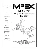 Предварительный просмотр 1 страницы Impex MARCY PL-43231 Owner'S Manual