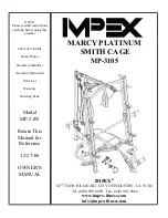 Preview for 1 page of Impex MARCY PLATINUM MP-3105 Owner'S Manual