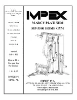 Impex MARCY PLATINUM MP-3500 Owner'S Manual preview