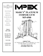 Impex Marcy Platinum MP-4500 Owner'S Manual preview