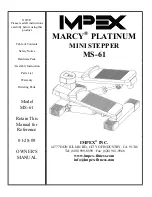 Impex MARCY PLATINUM MS-61 Owner'S Manual preview