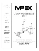 Preview for 1 page of Impex MARCY PRO 5 Owner'S Manual