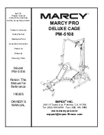 Impex MARCY PRO DELUXE CAGE PM-5108 Owner'S Manual preview