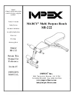 Impex MARCY SB-222 Owner'S Manual preview