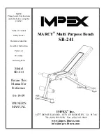 Impex MARCY SB-241 Owner'S Manual preview