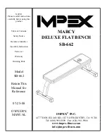 Предварительный просмотр 1 страницы Impex Marcy SB-662 Owner'S Manual