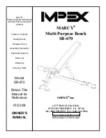 Preview for 1 page of Impex MARCY SB-670 Owner'S Manual