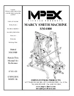 Impex MARCY SM 4000 Owner'S Manual preview