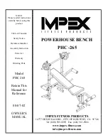 Preview for 1 page of Impex PHC -265 Owner'S Manual