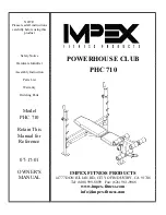 Impex Powerhouse Club PHC 710 Owner'S Manual preview