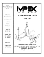 Impex Powerhouse Club PHC 750 Owner'S Manual preview