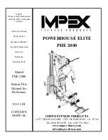 Impex POWERHOUSE ELITE PHE 2000 Owner'S Manual preview