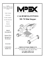 Impex WM MS70 Owner'S Manual preview