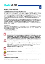 Preview for 4 page of Impresind ColdAIR FPA109 Use And Maintenance Instructions