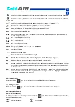 Preview for 8 page of Impresind ColdAIR FPA109 Use And Maintenance Instructions